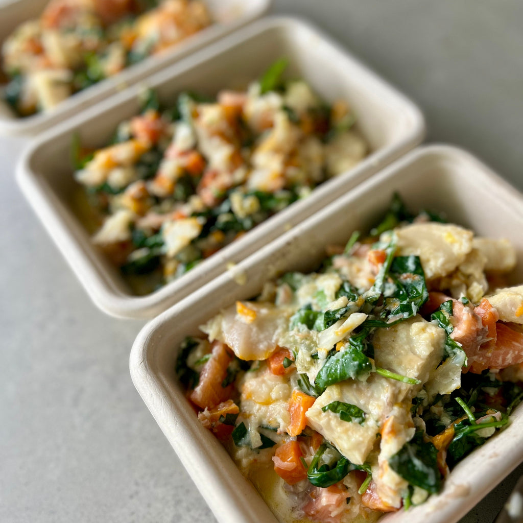 Fish pie with mashed potato topping – seafood meal delivery Northern Rivers