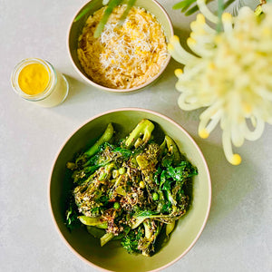 Spring Greens with Fennel, Mint & Seeds