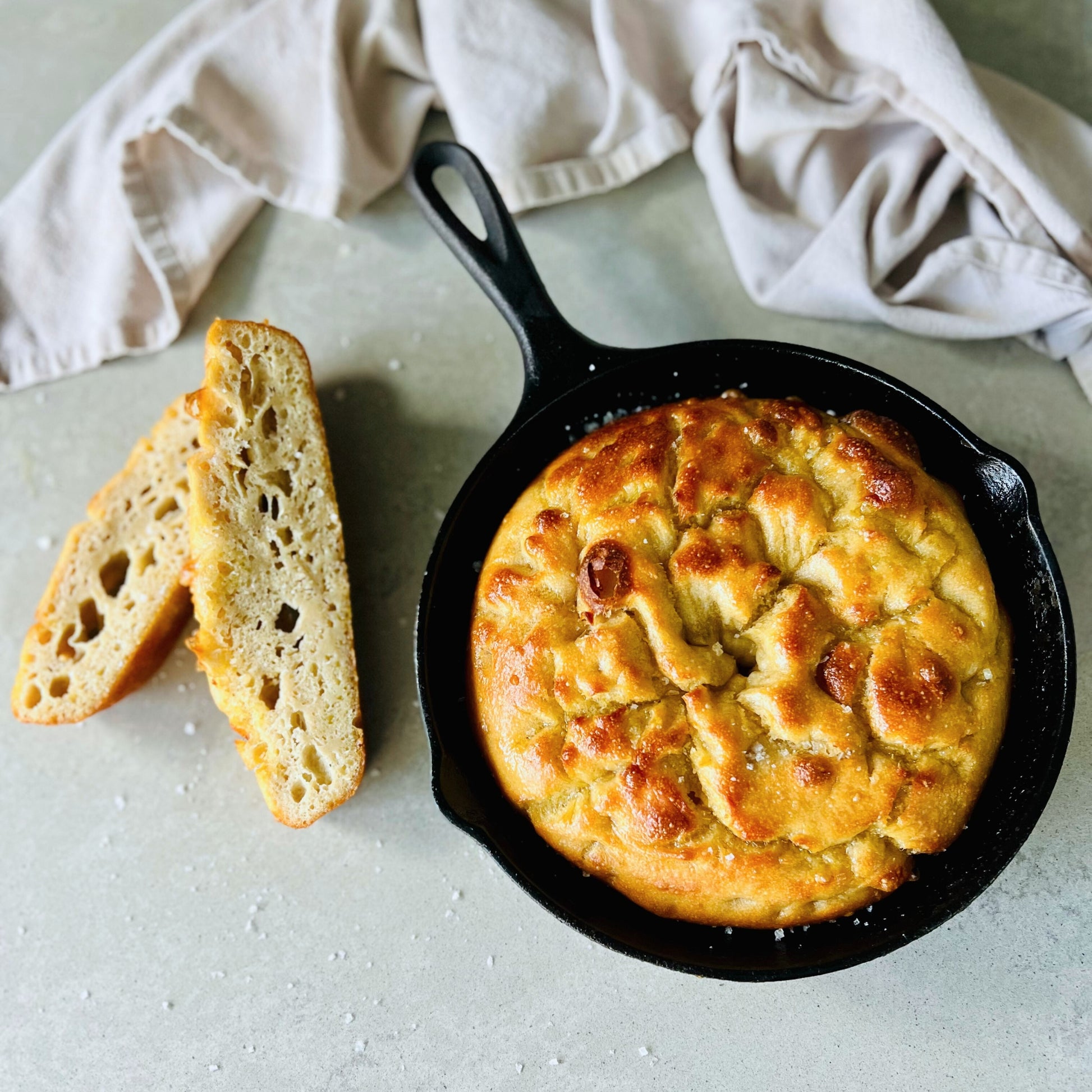 Italian focaccia bread with olive oil – bread delivery Northern Rivers