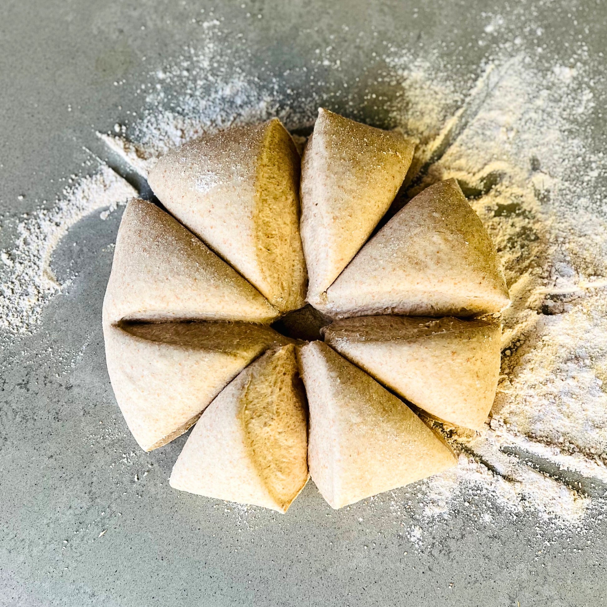 Spelt roti flatbreads stacked on a plate – bread delivery Northern Rivers