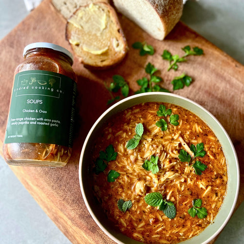 Chicken and orzo soup with vegetables – comfort meal delivery Northern Rivers