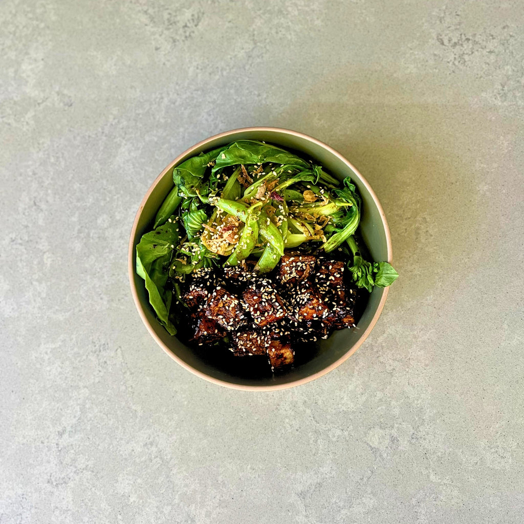 Sticky Glazed Tofu & Asian Spring Greens delivery Northern Rivers