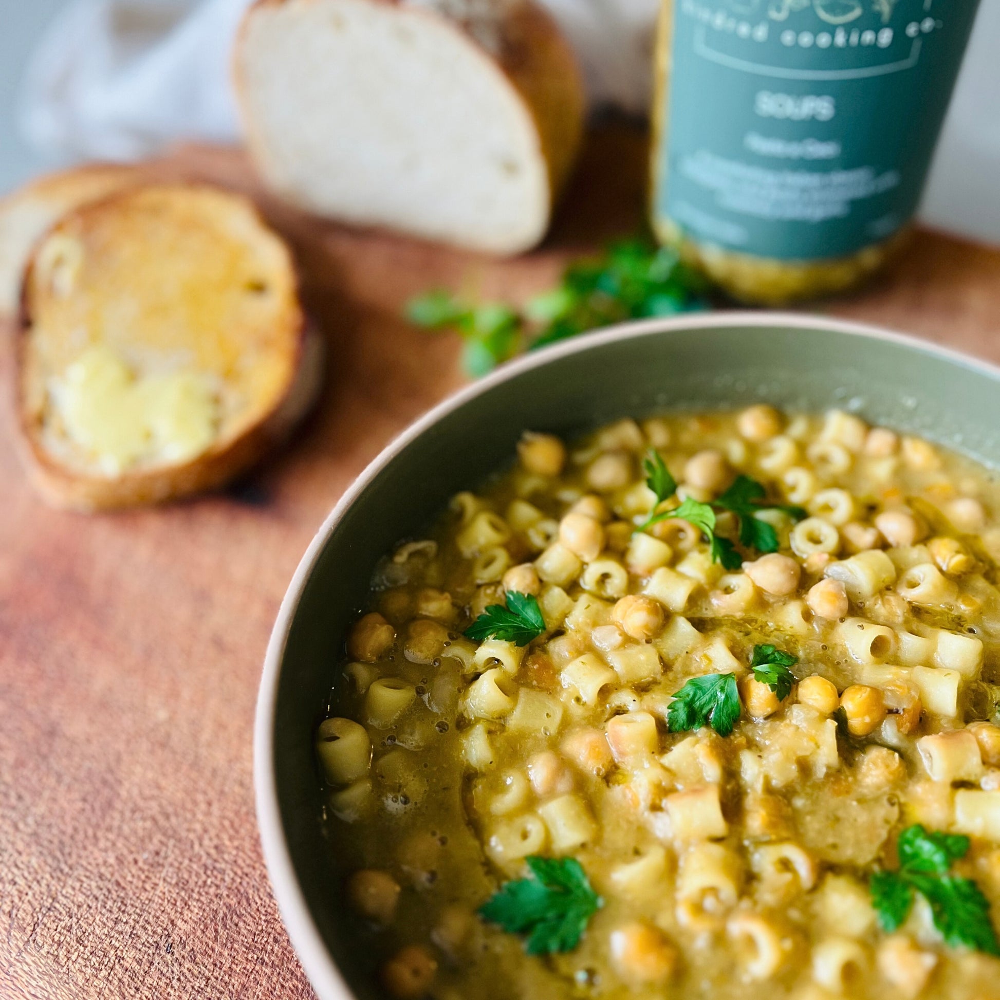 Pasta e Ceci soup with chickpeas and pasta – Italian meal delivery Northern Rivers