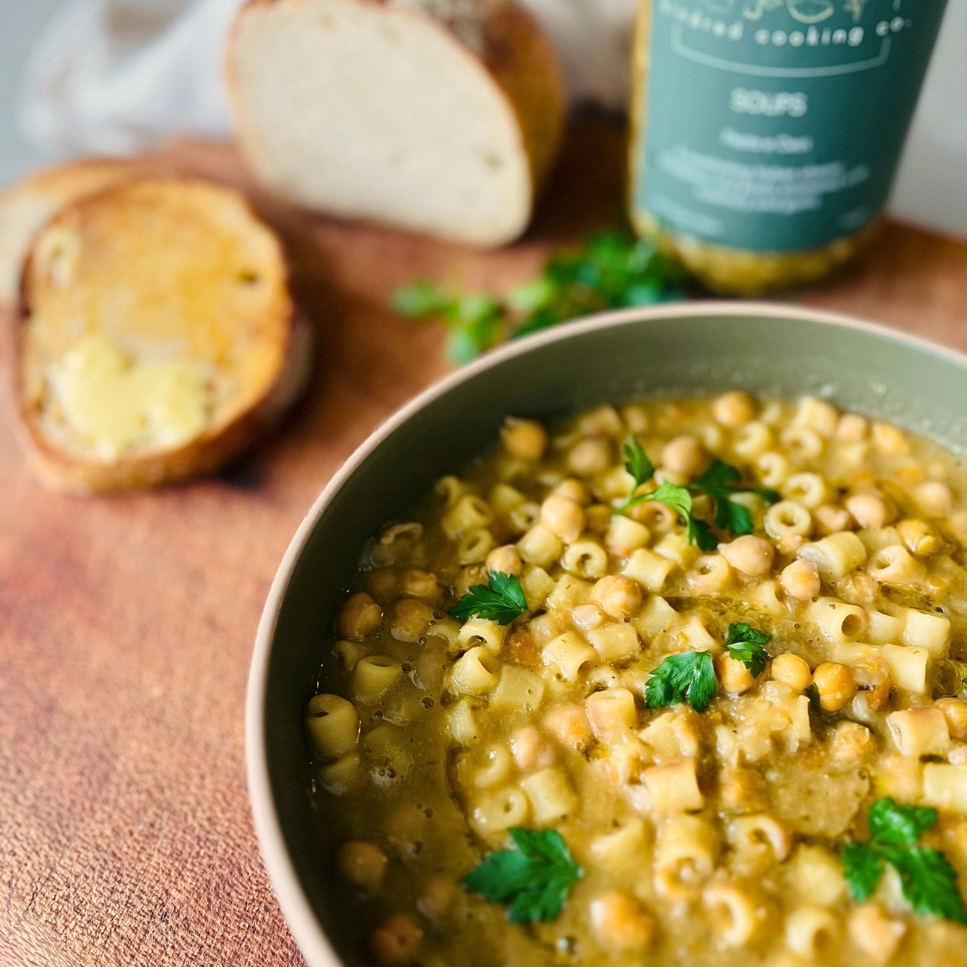 Pasta e Ceci soup with chickpeas and pasta – Italian meal delivery Northern Rivers