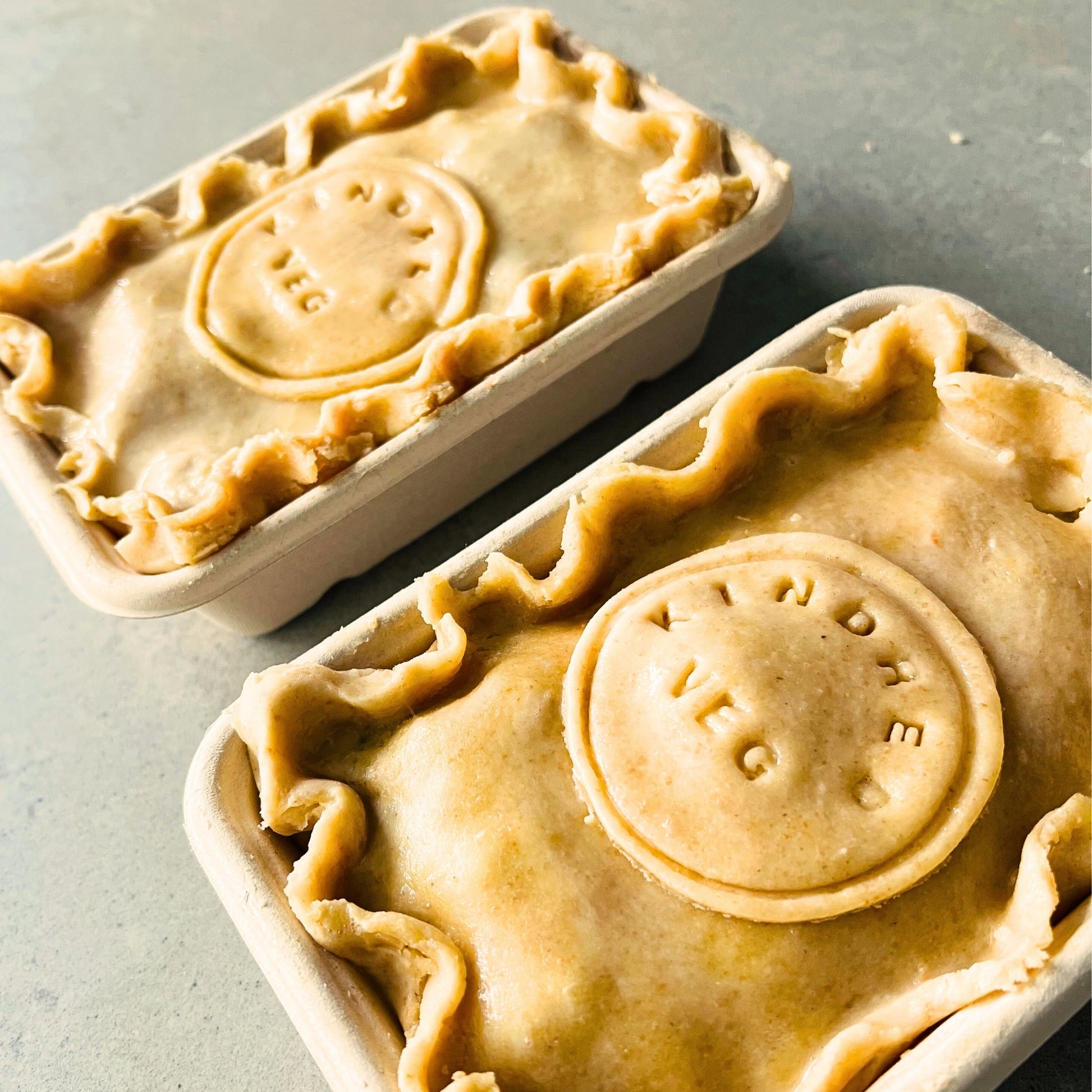 Vegetarian pie with golden crust – veg meal delivery Northern Rivers